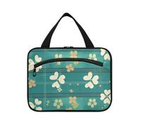 Clover - Bolsas de viaje colgantes para mujer, con gancho, diseño de rayas verdes, necesidades; necesidades; necesidades; necesidades; necesidades; necesidades; necesidades; necesidades; necesidades