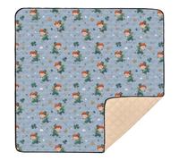 Clover Boy - Alfombra de juego de espuma suave para bebés, para interiores y exteriores, resistente al agua, acolchada, para bebés y niños pequeños, 50 x 50 pulgadas