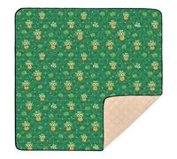 Clover Bugs - Alfombra de juego grande y elegante para bebé, no tóxica, alfombra de actividades para bebés pequeños, 50 x 50 pulgadas