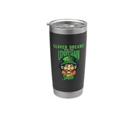 Clover Dreams hace sonreír a este duende Día de San Patricio Vaso térmico de acero inoxidable de doble pared