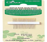Clover Agujas de Acolchado de Ojos 42 EU, Acero aleado, Dorado, Plateado, No.9