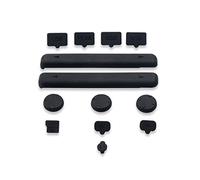 CLOVER Juego de accesorios de silicona de goma suave a prueba de polvo (13 unidades) para Nintendo Switch 2017 con protector de pantalla de vidrio templado