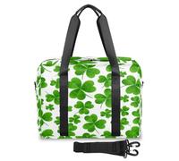 Clover Leaves - Bolsa de viaje para el día de San Patricio, para mujeres y hombres, bolsas de fin de semana, 32 L, grande, bolsa de cabina para deportes, gimnasio, yoga, color, 32L, Organizador de