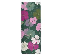 Clover Leaves - Esterilla de yoga de viaje, ligera, plegable, ligera, 1 mm, para gimnasio en casa, antideslizante, toalla de yoga caliente y bolsa de 71 x 26 pulgadas