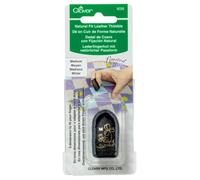 Clover Limited Edition-Dedal de Piel (tamaño Mediano), Negro