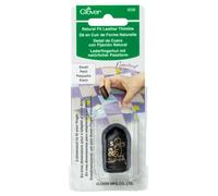 Clover Limited Edition Fit Leather Thimble-Small Dedal de Cuero de Ajuste Natural de edición Limitada, pequeño, Negro