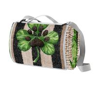 Clover - Manta de picnic impermeable, alfombrilla de picnic extragrande de 150 x 145 cm, manta de playa para camping, lavable, plegable, accesorios de camping para actividades al aire libre