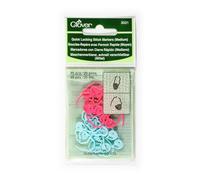 clover Marcadores de Punto de Bloqueo rápido (Median, Rosa/Azul, Medium, 20