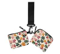 Clover - Monederos coloridos para mujer, tarjeteros, protectores de tarjetas de identidad desmontables con correa de muñeca para uso diario, 2 unidades