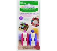 Clover Pom Maker Super pequeño, Plastic, Rojo/Morado, 2