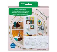 Clover Punchneedle Hoop 7in, acrilonitrilo butadieno estireno ABS, Blanco