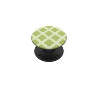 Clover Quatrefoil Italian Summer Pattern Verde Lima PopSockets PopGrip Adhesivo