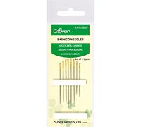 Clover Sashico Needles-Assorted Sizes 8/Pkg Agujas, Metal, Plata, Talla única, 8