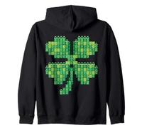 Clover Shamrock Brick Builder Feliz Día de San Patricio Sudadera con Capucha