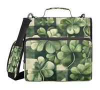 Clover Shamrocks - Carpeta organizadora de 3,8 cm con asa y correa de hombro extraíble, organizador de documentos con múltiples bolsillos para la escuela y la oficina