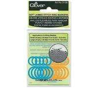 Clover Soft Jumbo Stitch Ring Markers-20/Pkg