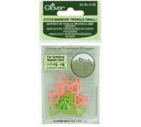 Clover Stitch Markers Triangle Small-2 Colors 16/Pkg