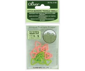 Clover Stitch Markers Triangle Small-2 Colors 16/Pkg