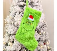 CloverCy Medias navideñas, 50 cm, grandes medias navideñas, decoraciones navideñas, rellenables y colgantes para chimenea, árbol de Navidad, pared, escaleras