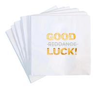 Cloverjoyed Servilletas de cóctel de la buena suerte, paquete de 50, divertido broma de Good Riddance