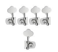 Cloverleaf 4L1R - Clavijas de afinación de bajo de 5 cuerdas para zurdos y bajos de 5 cuerdas para bajo estándar americano/Highway One Series JB Jazz Bass/PB Precision Bass Chrome