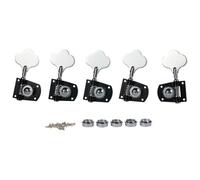 Cloverleaf - Clavijas de afinación de bajo de 5 cuerdas para bajo de 5 cuerdas para bajo estándar americano/Highway One Series JB Jazz Bass/PB Precision Bass negro con cromo 4R1L