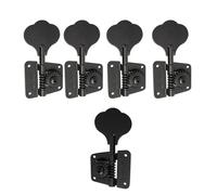 Cloverleaf - Clavijas de afinación de graves de 5 cuerdas, 5 cuerdas, teclas de afinación de graves para JB Jazz Bass/PB Precision Bass Black 4R1L