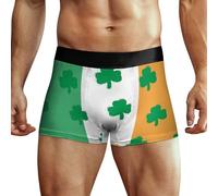 Clovers on The Irish Flag - Calzoncillos tipo bóxer transpirables con gráficos para hombre, Multicolor, XL