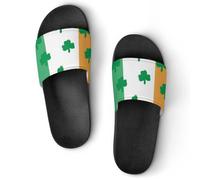 Clovers on The Irish Flag - Pantuflas de casa para hombre, sandalias de baño para ducha, Estilo:, 40.5 EU