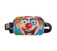 Clown Funny Faces - Riñonera de moda para mujeres y hombres, resistente al agua, bolsa cruzada para pasaporte con correa ajustable para viajes, compras, correr