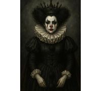 Clown Queen Gothic Circus Artwork Themed Notebook for Teens, Adults, Men & Women | Circus Clown Wedding Guestbook for Brides & Grooms | Gothic Clown ... Journal: College Ruled, 6x9 Lined Notepad