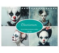 Clowniversum - Wo die Masken Geschichten erzählen (Tischkalender 2026 DIN A5 quer), CALVENDO Monatskalender: Die faszinierende Welt der Clowns
