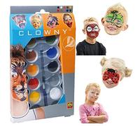 Clowny- Set de Acuarelas para la Cara de Diez Colores, Multicolor (SES 09694)