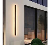 CLoxks Aplique Exterior Villas, Apliques Pared Exterior Largo Led, Aplique de Pared Lineal Impermeable Ip65, para Jardín en El Hogar, Porche, Garaje, Patio (Negro)