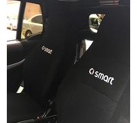 CLoxks Fundas de Asiento de Coche para Mercedes Smart 451 Fortwo 2019, Cubierta de Asiento Interior Delantero Trasero, Accesorios Protectores de Asiento de Coche,B Black