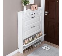 CLoxks Muebles Zapateros, Mueble Pasillo Estrecho, Zapatero con Cajon, Zapatero de Madera, para Entrada, Dormitorio, Sala de Estar, Apartamento