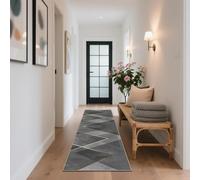 CLOYAO Alfombra de Pasillo Larga Alfombra Cocina Lavable Antideslizante Alfombra Salon Absorbente Estrecha Entrada Alfombra para Pasillo, Dormitorio, Cocina, Lavandería 60 x 260 cm