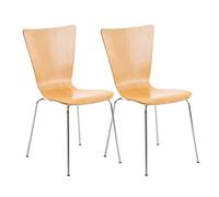 CLP 2 x robusto y fácil silla apilable Aaron con asiento de madera y ergonómico Asiento, Elección de colores