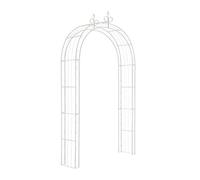 CLP Arco de Flores Sun en Barnizado en Hierro I Arco de Rosas Estilo Rústico I Arco de Pie para Enredaderas I Soporte para Enredaderas I Color:, Color:Blanco
