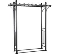CLP Arco de Rosas Metal Resistente a la Intemperie para Veranda, Enrejado autoportante para Rosales y trepadoras, Soporte Estable Exterior | Color Antracita