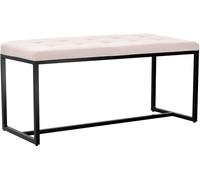 CLP Banco Barci I Moderno Banco de 2 plazas tapizado para Comedor, Cocina y Oficina I Banco tapizado, Mueble de recibidor con Revestimiento, Color:Crema, Material:Tela