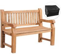 CLP Banco De Jardín con Cubierta Protectora I Silla De Madera De Teca con Reposabrazos & Respaldo I Banco con Funda Contenido del Set Jackson