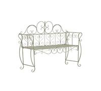 CLP Banco de Jardín Minna I Banco de Terraza en Diseño Clásico I Banco Comedor de 2 ó 3 Plazas I Banco Exterior en Hierro Barnizado I Color:, Color:Antiguo-Verde