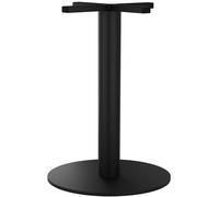 CLP Base de Mesa de Metal Negro, Patas de Mesa Marudi de Acero con Recubrimiento en Polvo, Base de Mesa Robusta para Interior y Exterior, Color:Negro, Forma:Redondo