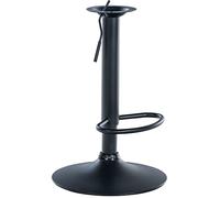 CLP Base Metálica De Repuesto para Taburetes De Bar 10 x 10 cm I Pieza De Recambio para Bastidor De Sillas Giratorias, Color:Negro