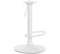 CLP Base Metálica De Repuesto para Taburetes De Bar 8 x 8 cm I Pieza De Recambio para Bastidor De Sillas Giratorias, Color:Blanco