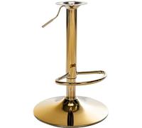 CLP Base Metálica De Repuesto para Taburetes De Bar 8 x 8 cm I Pieza De Recambio para Bastidor De Sillas Giratorias, Color:Oro