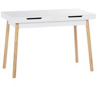 CLP Escritorio Porto I Escritorio de Oficina con 2 cajones y Amplia Superficie de Trabajo I Moderno Escritorio de Madera, Tamaño:110 cm