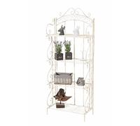 Estantería Antje con Estructura De Hierro I Estantería De Pie Plegable con 4 Baldas I Estante De Almacenamiento Estilo Rustico I Color:, Color:Crema Envejecido