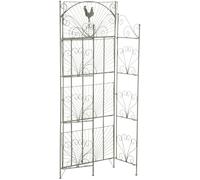 Estantería Decorativa De Hierro MIA | Estantería Multiusos Plegable De 4 Niveles | Estantería De Pie Plegable En Estilo Rústico I Color:, Color:Antiguo-Verde